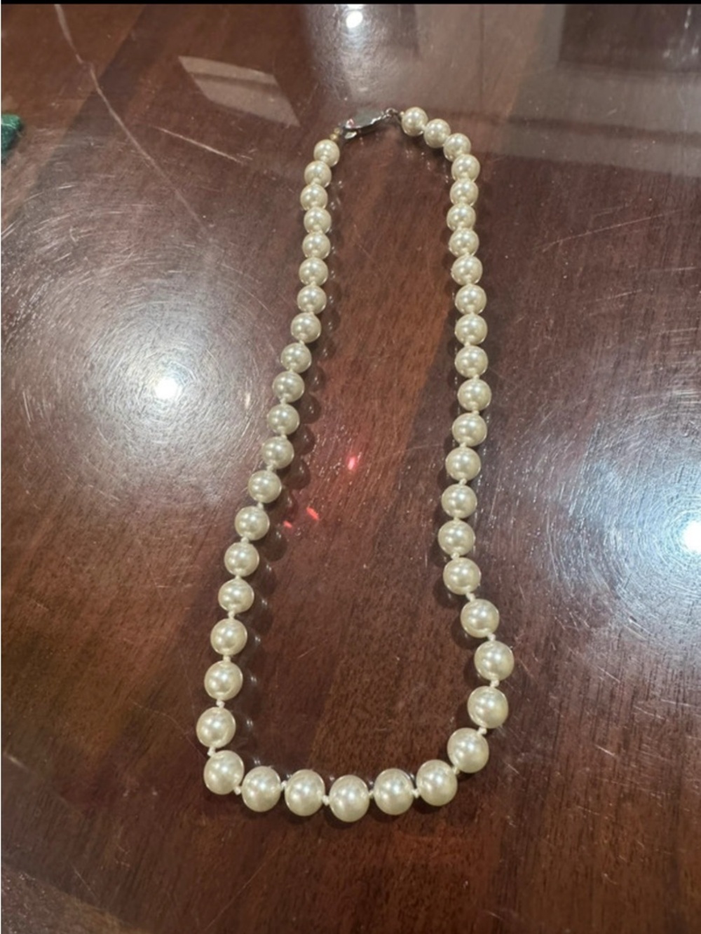Classic Pearl Bead Necklace - Cream Pearls